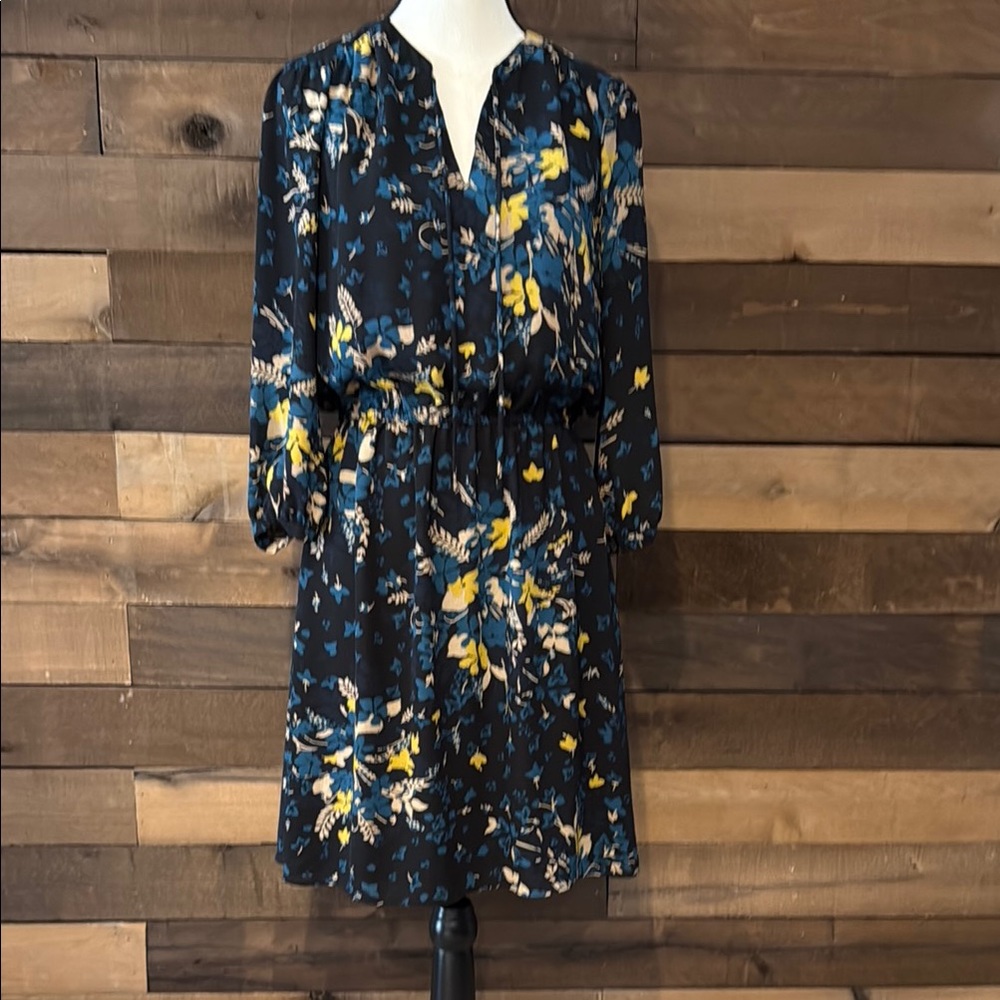 Ann Taylor Loft Women's Multicolor Lined 3/4 Sleeve Dress Size Small